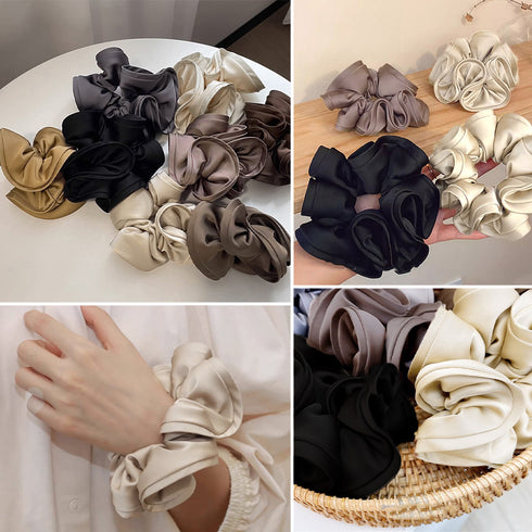 シュシュ大きめ 大人 ボリュームヘアゴム まとめ髪 ヘアアレンジ グッズ 上品ヘアアクセサリー 髪飾り ハーフアップ ポニーテール ヘアゴム 韓国髪留め おしゃれ 6KANYX-003