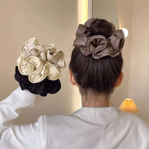 シュシュ大きめ 大人 ボリュームヘアゴム まとめ髪 ヘアアレンジ グッズ 上品ヘアアクセサリー 髪飾り ハーフアップ ポニーテール ヘアゴム 韓国髪留め おしゃれ 6KANYX-003