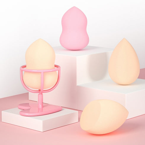 メイクスポンジ 収納スタンド 3D メイクスポンジ 収納スタンド 3D 立体型 ひょうたん型 しずく型 お買得 ポータブル 6KTZ-001