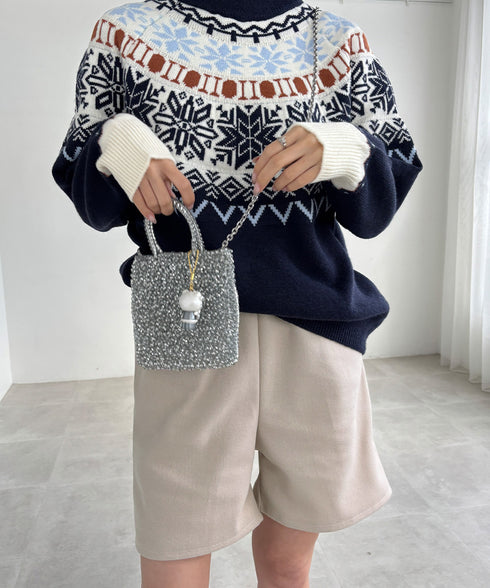 ウール風ハーフパンツ5分丈ワイドパンツ レディース ハイウエストショートパンツ ウエストゴム 無地半ズボン オフィスカジュアル シンプルショーパン 着やせ春秋冬 6KUYIN-001