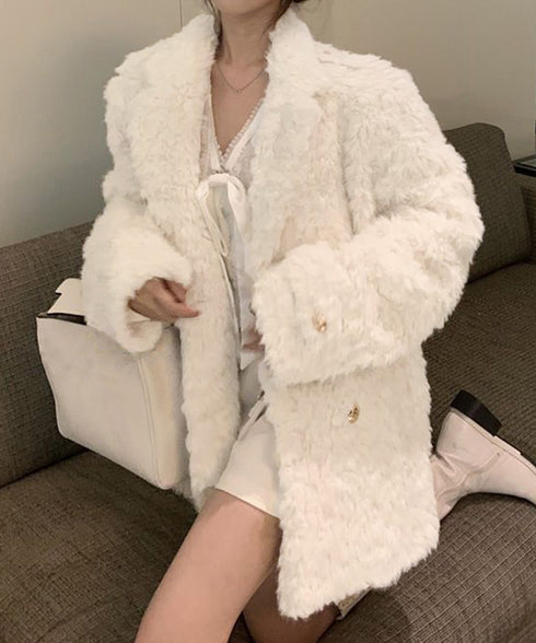 エコファージャケット もこもこブルゾン冬 レディース フェミニン暖かボアジャケット きれいめフェイクファーコート オフィスカジュアル ふわふわ中綿ジャケット韓国風 6MEIC-001