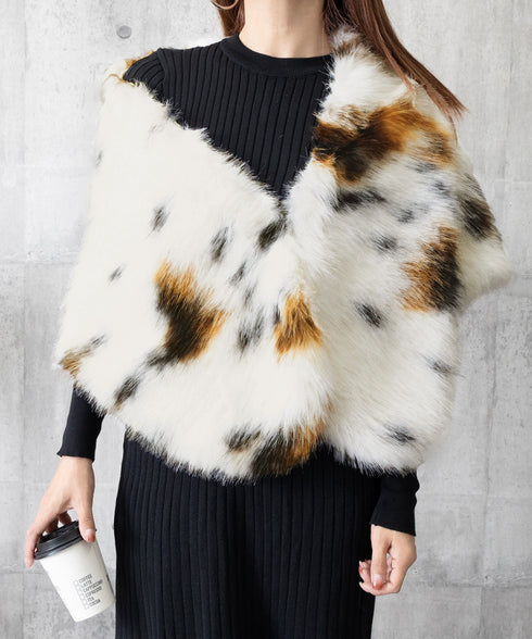 ファーケープ ファーショール 防寒肩掛け エコファーボレロケープ韓国風 ボリュームファーポンチョレディース きれいめドレスケープ 暖かい 結婚式ストールパーティー 6MEIZIMENG-001