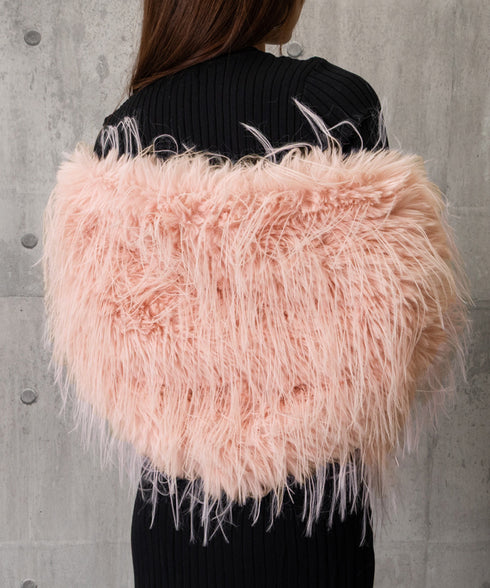ファーケープ ファーショール 防寒肩掛け エコファーボレロケープ韓国風 ボリュームファーポンチョレディース きれいめドレスケープ 暖かい 結婚式ストールパーティー 6MEIZIMENG-001