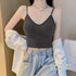 カップ付き キャミソール クロス2way レディース バックレースアップ キャミソール 人気 重ね着 セクシー下着 肌着 ブラキャミ ヨガキャミ 肩紐調節可能 6MLN-002