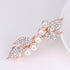 バレッタ キラキラ ヘアアクセサリー レディース ラインストーン フェイクパール髪飾り お呼ばれ 結婚式ヘアクリップ パーティージュエリー 上品 ヘアアレンジ 6MPEI-003