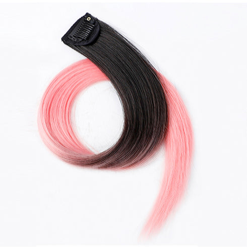 エクステ 髪 ワンタッチカラフルエクステ ウィッグ ぶら下げ耳染め ハロウィン コスプレかつら ロングウイッグストレート ヘアピースつむじカバー ヘアアレンジ6色 6MTING-001