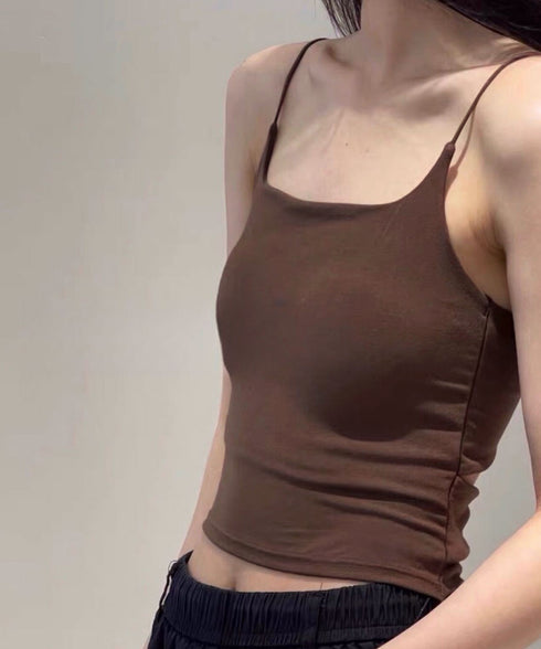 カップ付きキャミソール背中あきブラトップ レディース セクシー へそ出し ブラキャミ 背中見せ 盛れるインナートップス バックオープン 美胸アンダーウェア 韓国風 6MYAXIN-004
