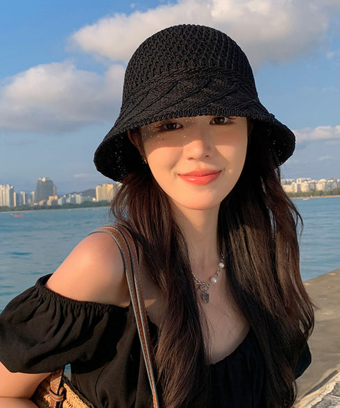 麦わら帽子 レディース バケットハット夏 蒸れないペーパーハット 大人可愛い 涼しい ストローハット 軽量サマーハット 韓国風 ナチュラル帽子 春秋夏 旅行ぼうし 6NAYUE-002