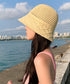 麦わら帽子 レディース バケットハット夏 蒸れないペーパーハット 大人可愛い 涼しい ストローハット 軽量サマーハット 韓国風 ナチュラル帽子 春秋夏 旅行ぼうし 6NAYUE-002