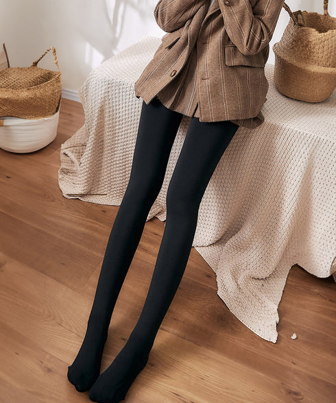 裏起毛フェイクタイツ 厚手トレンカ 美脚 お腹引締め ハイウエストタイツ 伝線しにくいトレンカ 無地ヌードスキンタイツ 極厚 暖かいタイツ ストレッチレギンス下着 6QIANQIN-001