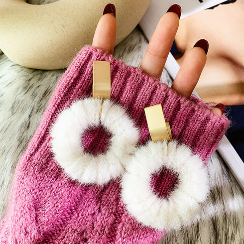 リングピアス レディース ファー付き リングピアス レディース ファー付き アクセサリー もこもこ 揺れるピアス 小物 サークルピアス 秋冬 6QQ-001