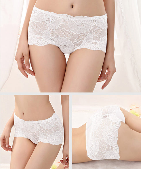 総レースショーツヒップハングショーツ美尻 レディース セクシーランジェリー ローライズボックスショーツ ひびきにくい 花柄刺しゅうショーツ蒸れない 可愛い女子下着 6RUIZHE-001