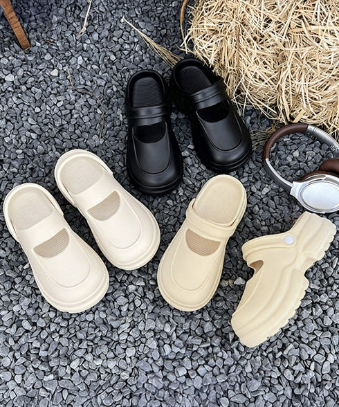 クロッグ厚底サンダル EVAサンダル美脚 レディースプラットフォームシューズ 滑り止めシャワーサンダル履きやすい バックバンド付き 軽量スリッポンサンダルリゾート 6SHENGXIAN-001