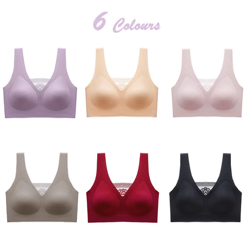 ハーフトップブラジャー ノンワイヤーブラ 可愛い シームレス ワイヤレス ナイトブラ 盛れる スポーツブラ 美胸 セクシーランジェリー 脇高ブラ 下着 インナー 6SHIDYA-004