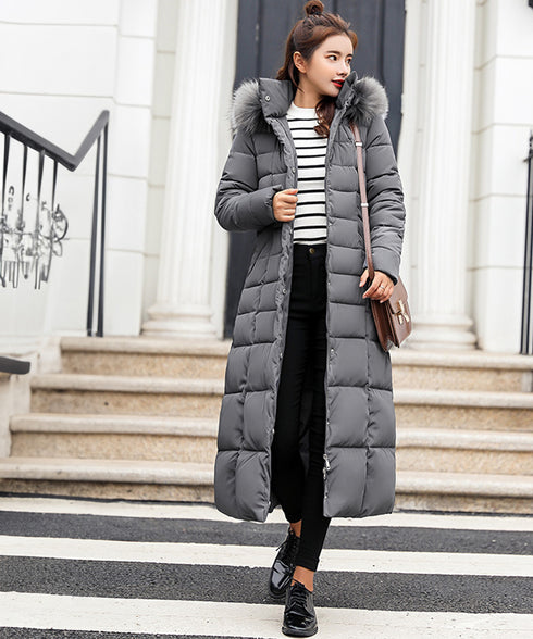 キルティングフェイクダウンコートロング丈 レディース ボリュームファーフード付きロングコート 大人きれいめ 防風防寒アウターあったか中綿コートエコダウンジャケット 6TIANNIAO-001