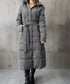 キルティングフェイクダウンコートロング丈 レディース ボリュームファーフード付きロングコート 大人きれいめ 防風防寒アウターあったか中綿コートエコダウンジャケット 6TIANNIAO-001