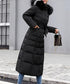 キルティングフェイクダウンコートロング丈 レディース ボリュームファーフード付きロングコート 大人きれいめ 防風防寒アウターあったか中綿コートエコダウンジャケット 6TIANNIAO-001