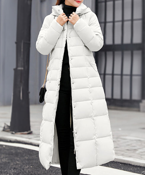キルティングフェイクダウンコートロング丈 レディース ボリュームファーフード付きロングコート 大人きれいめ 防風防寒アウターあったか中綿コートエコダウンジャケット 6TIANNIAO-001