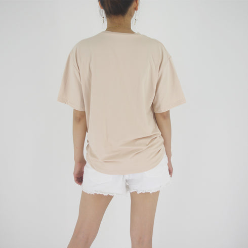 tシャツ レディース 半袖 カジュアル tシャツ レディース 半袖 カジュアル 無地 くすみ ラウンドネック カットソー 半袖 6WUBIXIE-001