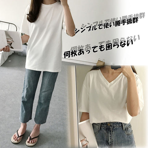 tシャツ レディース 半袖 カジュアル tシャツ レディース 半袖 カジュアル 無地 くすみ ラウンドネック カットソー 半袖 6WUBIXIE-001