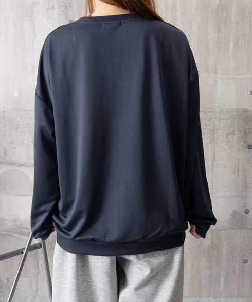 韓国風ロゴカットソーゆる ロングTシャツ レディース ゆったりチュニックtシャツ オーバーサイズ クルーネックプルオーバー ストリート 着やせトップススウェット風 6WUBIXIE-002
