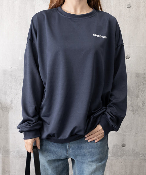 韓国風ロゴカットソーゆる ロングTシャツ レディース ゆったりチュニックtシャツ オーバーサイズ クルーネックプルオーバー ストリート 着やせトップススウェット風 6WUBIXIE-002