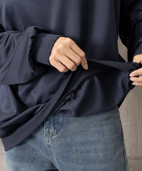 韓国風ロゴカットソーゆる ロングTシャツ レディース ゆったりチュニックtシャツ オーバーサイズ クルーネックプルオーバー ストリート 着やせトップススウェット風 6WUBIXIE-002