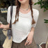 メッシュサマーニット レディース半袖夏服 穴あき ショート丈トップス 無地クルーネック 透かし編みニットプルオーバー 春夏秋 透け感 おしゃれ きれいめカジュアル 6XINANYT-026