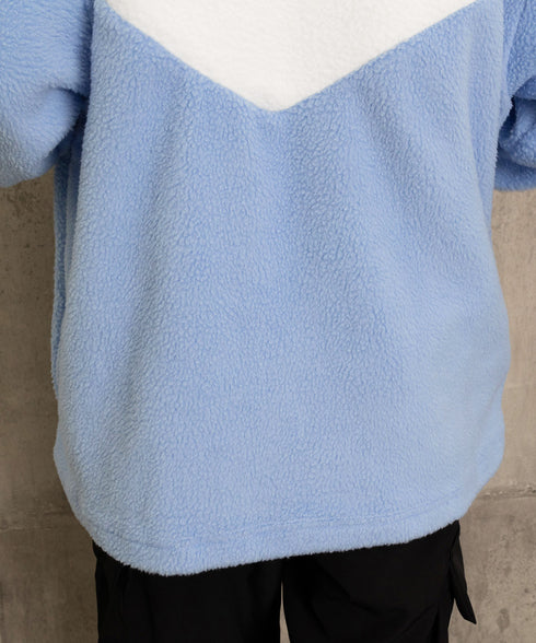 スタンドカラーボアジャケット バイカラー ボアブルゾン レディース ジップアップ ボアカーディガン 暖かい 秋冬服 ハートフリースアウター カジュアル おしゃれ 6YIGUL-003