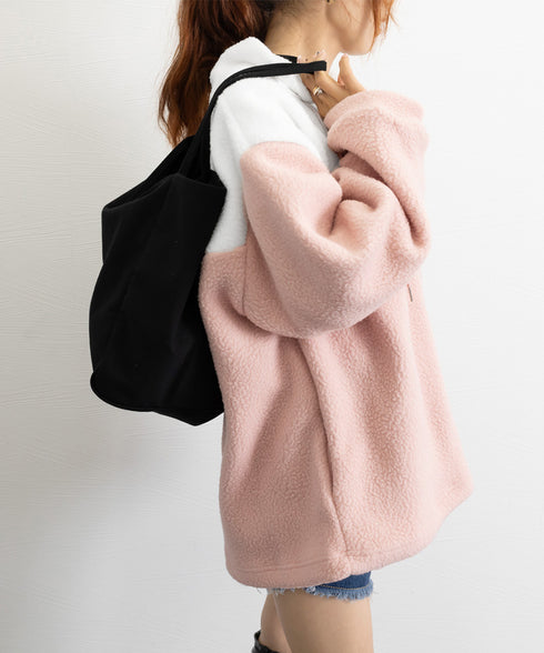 スタンドカラーボアジャケット バイカラー ボアブルゾン レディース ジップアップ ボアカーディガン 暖かい 秋冬服 ハートフリースアウター カジュアル おしゃれ 6YIGUL-003