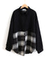 エンボスロゴスウェットアウターチェック柄 レディース 型押し羽織り オーバーサイズ ライトアウター 体型カバー ビッグシルエット春秋服 韓国風 シャツアウター長袖 6YIGUL-008