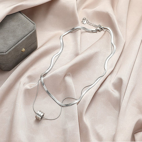 韓国新作 チェーンネックレス レディース スネークチェーン首飾り あずきチェーン チョーカーネックレス 喜平チェーン プチプラ ジュエリー ストリートアクセサリー 6YILIAN-001