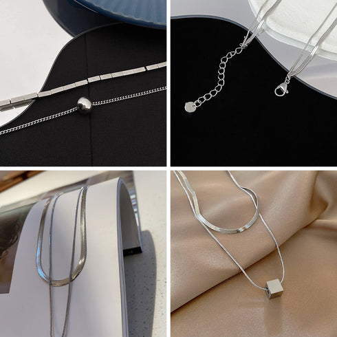 韓国新作 チェーンネックレス レディース スネークチェーン首飾り あずきチェーン チョーカーネックレス 喜平チェーン プチプラ ジュエリー ストリートアクセサリー 6YILIAN-001