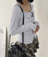 リボンニットトップス スクエアネック秋服 リブニットプルオーバーレディース セクシーニットカットソー フロントスリットニット 柔らかい大人可愛いトップス長袖 秋冬 6YULICHU-001