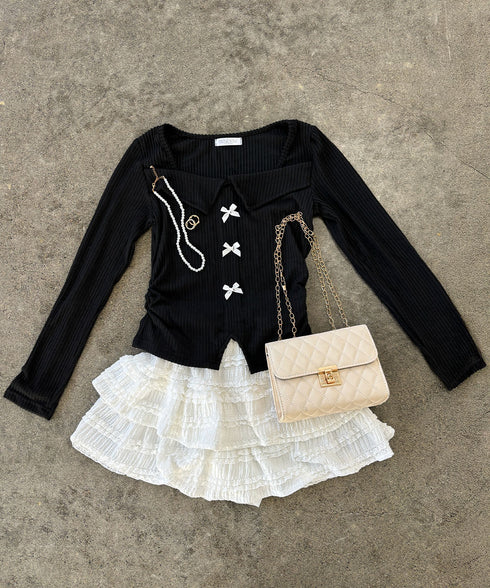 リボンニットトップス スクエアネック秋服 リブニットプルオーバーレディース セクシーニットカットソー フロントスリットニット 柔らかい大人可愛いトップス長袖 秋冬 6YULICHU-001