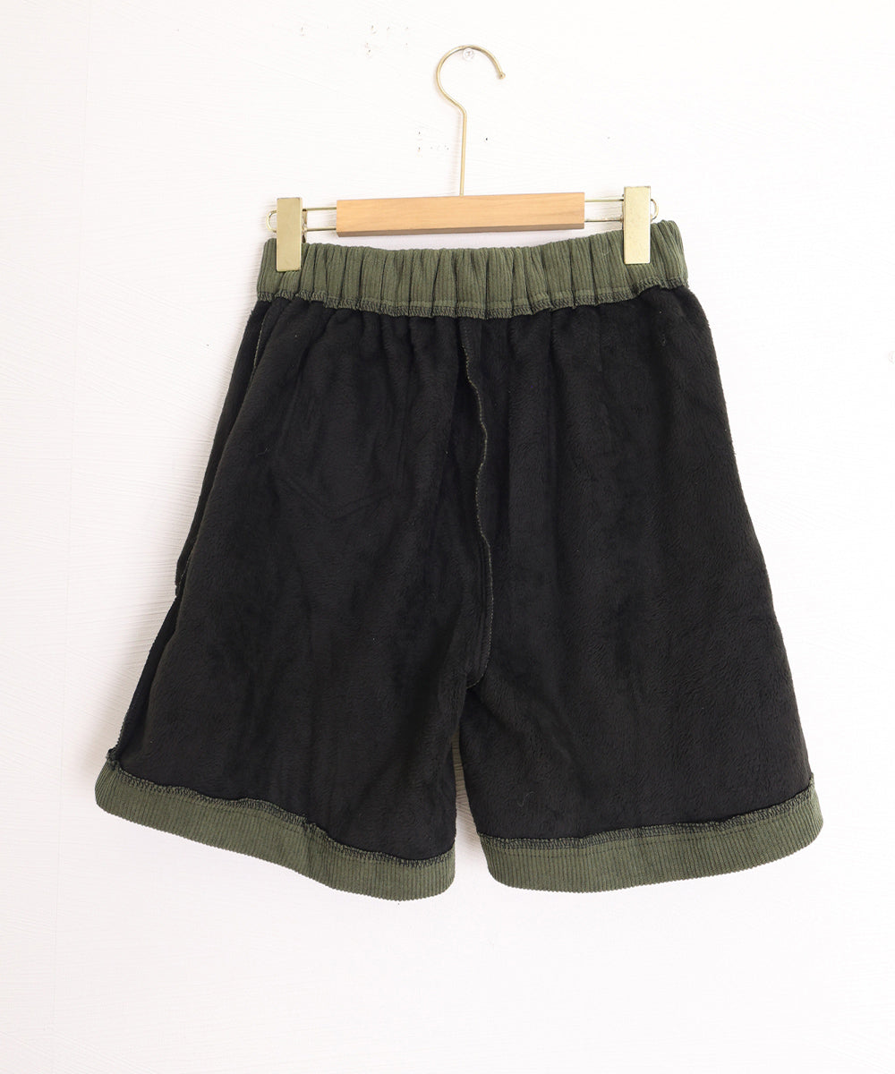 コーデュロイタックワイドハーフパンツ秋冬