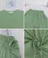 スウェットセットアップ レディース 夏服 スウェットトップス+パンツ 上下2点セット ゆったりプルオーバー 短パン カジュアルルームウェアセット リラックス部屋着 6YYG-001