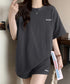 半袖tシャツ ショートパンツセットアップ レディース ワッフル部屋着2点セット 体型カバー夏服着やせ 大人カジュアルスウェットセット ロゴカットソー 短パン 快適 6YYG-006