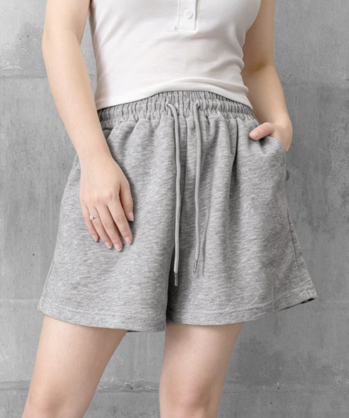 スウェットショートパンツサイドライン夏服 カジュアル スポーティー短パン 美脚脚長ハーフパンツ ゆったり夏ボトムス リラックス着やせ 楽ちんハイウエストショーパン 6YYG-008