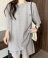 ワンポイントロゴTシャツセットアップ夏服 ゆったり半袖トップス ショートパンツ上下セット リラックスルームウェア カジュアル ワンマイルウェア 韓国風 大人可愛い 6YYG-009