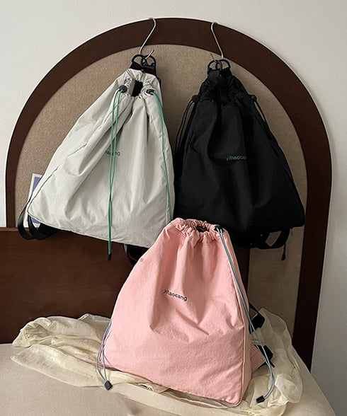 ナップサック 巾着リュック ボディバッグ バックパック大容量A4 ユニセックス ジムバッグ 痛くない 軽量リュックサック アウトドア背負いバッグ 通勤通学鞄韓国風 6ZMIN-008