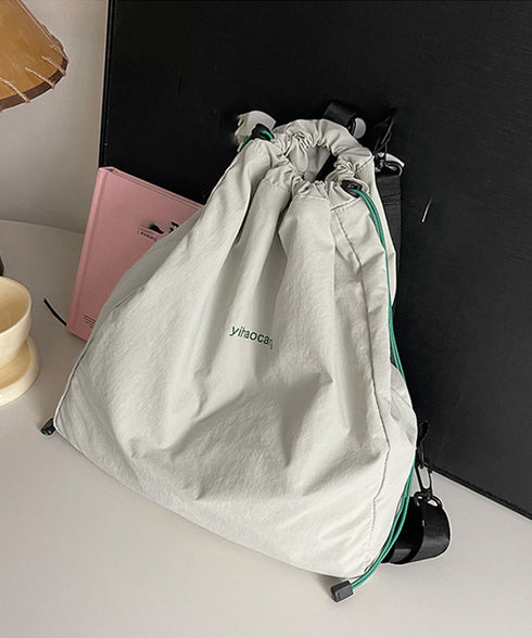ナップサック 巾着リュック ボディバッグ バックパック大容量A4 ユニセックス ジムバッグ 痛くない 軽量リュックサック アウトドア背負いバッグ 通勤通学鞄韓国風 6ZMIN-008