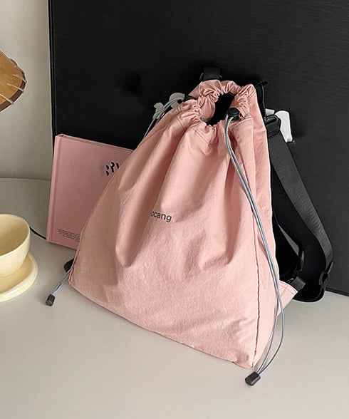 ナップサック 巾着リュック ボディバッグ バックパック大容量A4 ユニセックス ジムバッグ 痛くない 軽量リュックサック アウトドア背負いバッグ 通勤通学鞄韓国風 6ZMIN-008