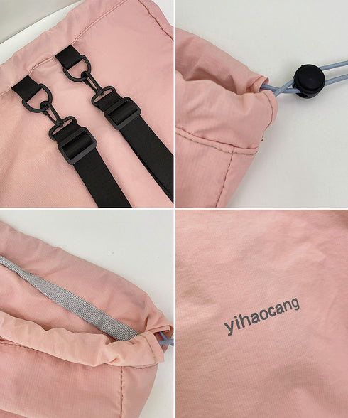 ナップサック 巾着リュック ボディバッグ バックパック大容量A4 ユニセックス ジムバッグ 痛くない 軽量リュックサック アウトドア背負いバッグ 通勤通学鞄韓国風 6ZMIN-008