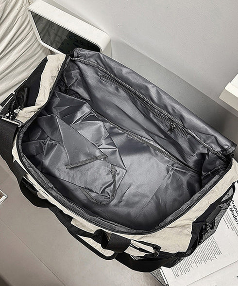 大容量ボストンバッグ旅行用トラベルバッグ 機内持ち込みキャリーオンバッグ 大きめ修学旅行トートバッグシューズ収納 韓国風軽量スポーツボストンユニセックスジムバッグ 6ZMIN-014