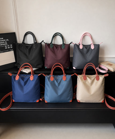 マルチトートバッグ大容量ナイロンリュック 4way バイカラー手提げバッグA4収納 おしゃれ軽量ショルダーバッグ大人カジュアル通勤通学マザーズバッグ斜め掛けカバン 6ZMIN-016