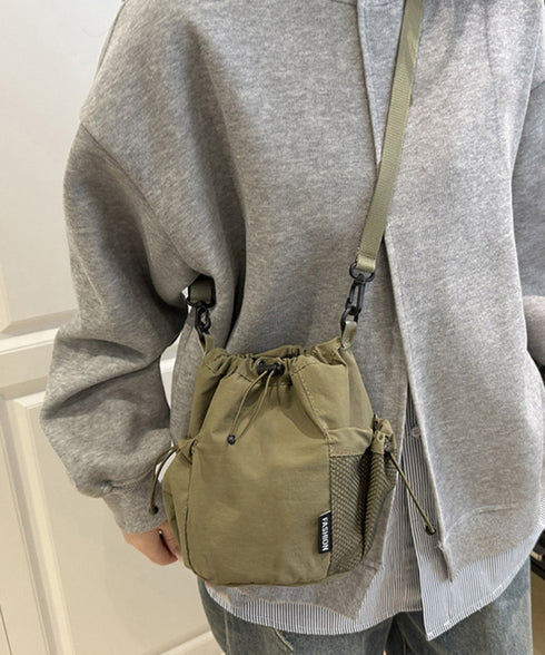 ショルダーバッグ 韓国風 ユニセックス鞄 バケットバッグ ドローストリング付き ミニ巾着バッグ 多収納 カジュアルかばん コンパクト 斜め掛けバッグ 大人かわいい 77CHTAO-002