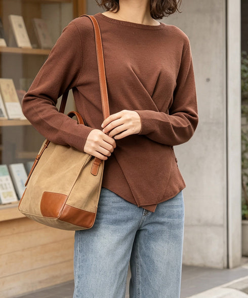 ニットトップス 長袖 クロスニット 秋冬 レディース ニットソー クルーネック 交差デザイントップス 着やせ 韓国風 セーター おしゃれ プルオーバー 通勤通学 77DUOLM-001