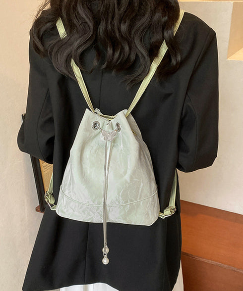 ショルダーバッグ バケツ型鞄 巾着バッグ レディース ミニリュック PUレザー 大人可愛い手提げ パール付きドローストリングバッグ おしゃれ 斜め掛け 3WAY鞄 77AIZHUO-001