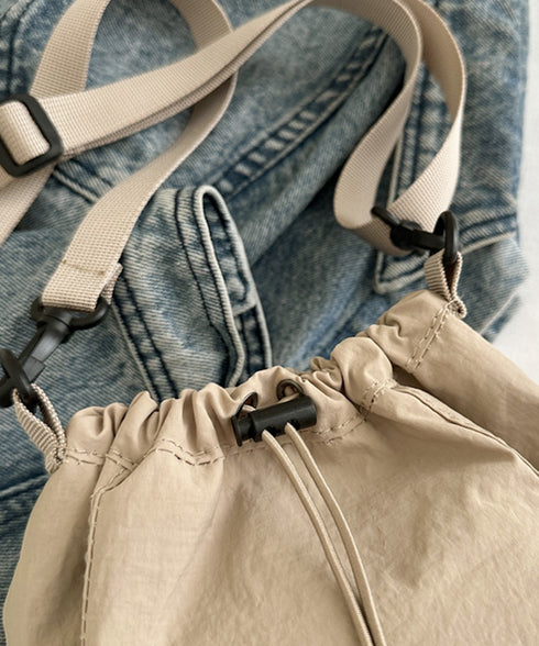 ショルダーバッグ 韓国風 ユニセックス鞄 バケットバッグ ドローストリング付き ミニ巾着バッグ 多収納 カジュアルかばん コンパクト 斜め掛けバッグ 大人かわいい 77CHTAO-002